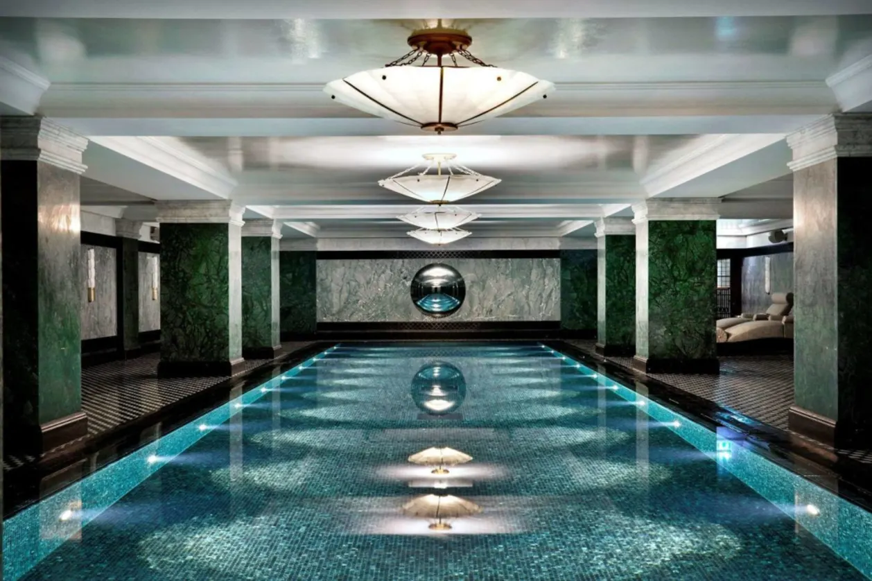 Pool at The Ned spa hotel London